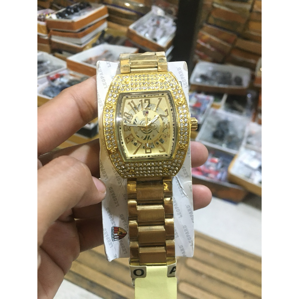 Jam tangan Leopard Gold Original