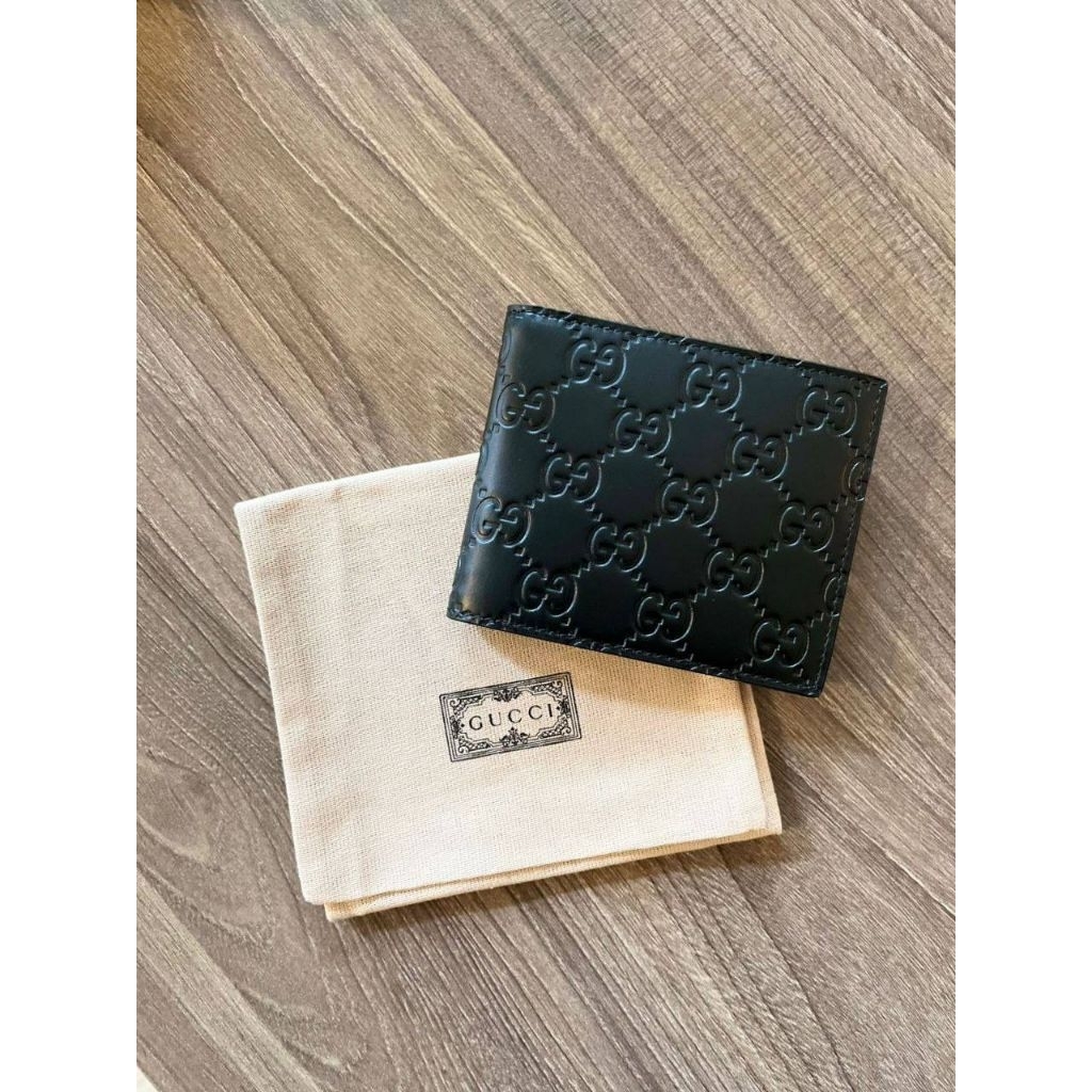 GUCCI GG Embos Nero Men Bifold Wallet