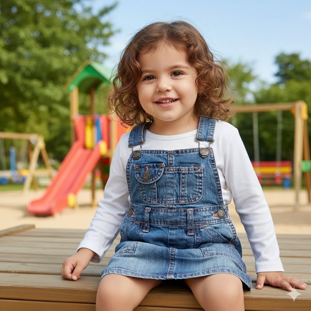 Overall Denim Anak Perempuan Usia 1-5 th | Rok Jeans Monyetan