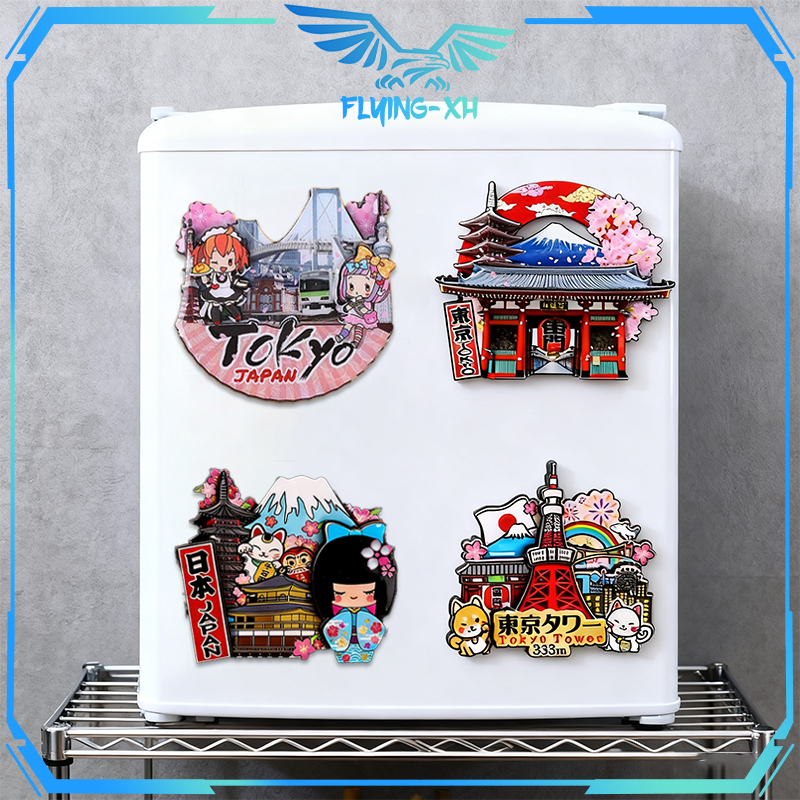 Magnet Kulkas Souvenir Magnet Kulkas Jepang Tempelan Kulkas Jepang Asakusa Sakura Hiasan Kulkas Magn