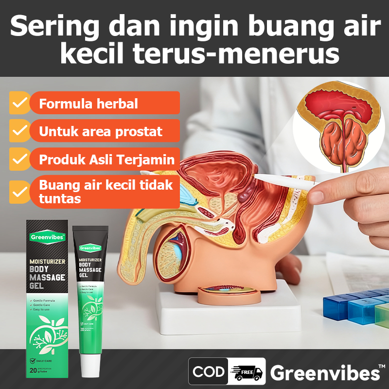 Greenvibes Gel Herbal – Cocok untuk Perawatan Prostat Harian Pria