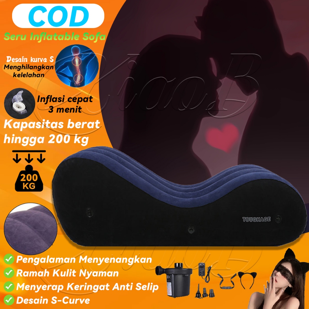 Kasur Angin Perlengkapan Pasangan Melengkung Seru Inflatable Sofa Alat bantu postur tubuh meningkatk