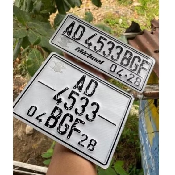 plat nomor custom akrilik vespa matic