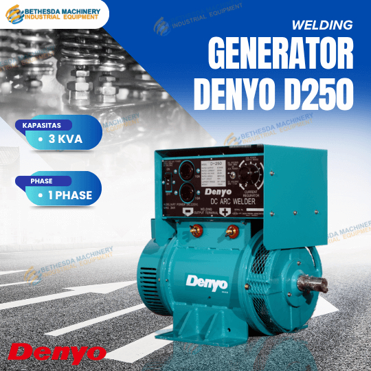 Alternator Las Denyo D 250A - 3000 Watt Generator Welding 3 Kva DC 220A