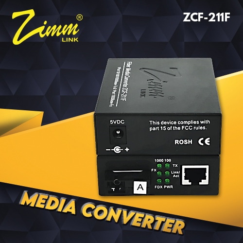 Zimmlink Media Converter ZCF211F-AB - GIGABIT
