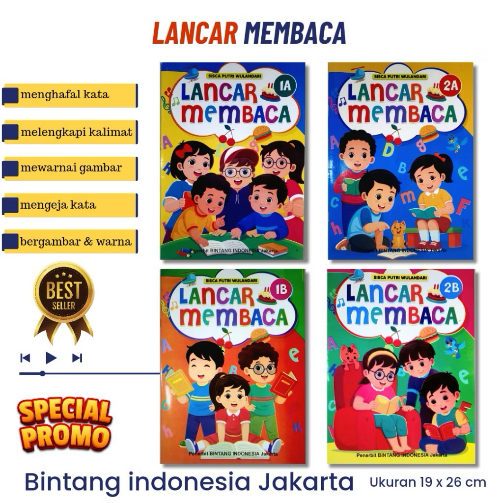 Buku Lancar Membaca Untuk Anak TK, PAUD & SD Kelas 1