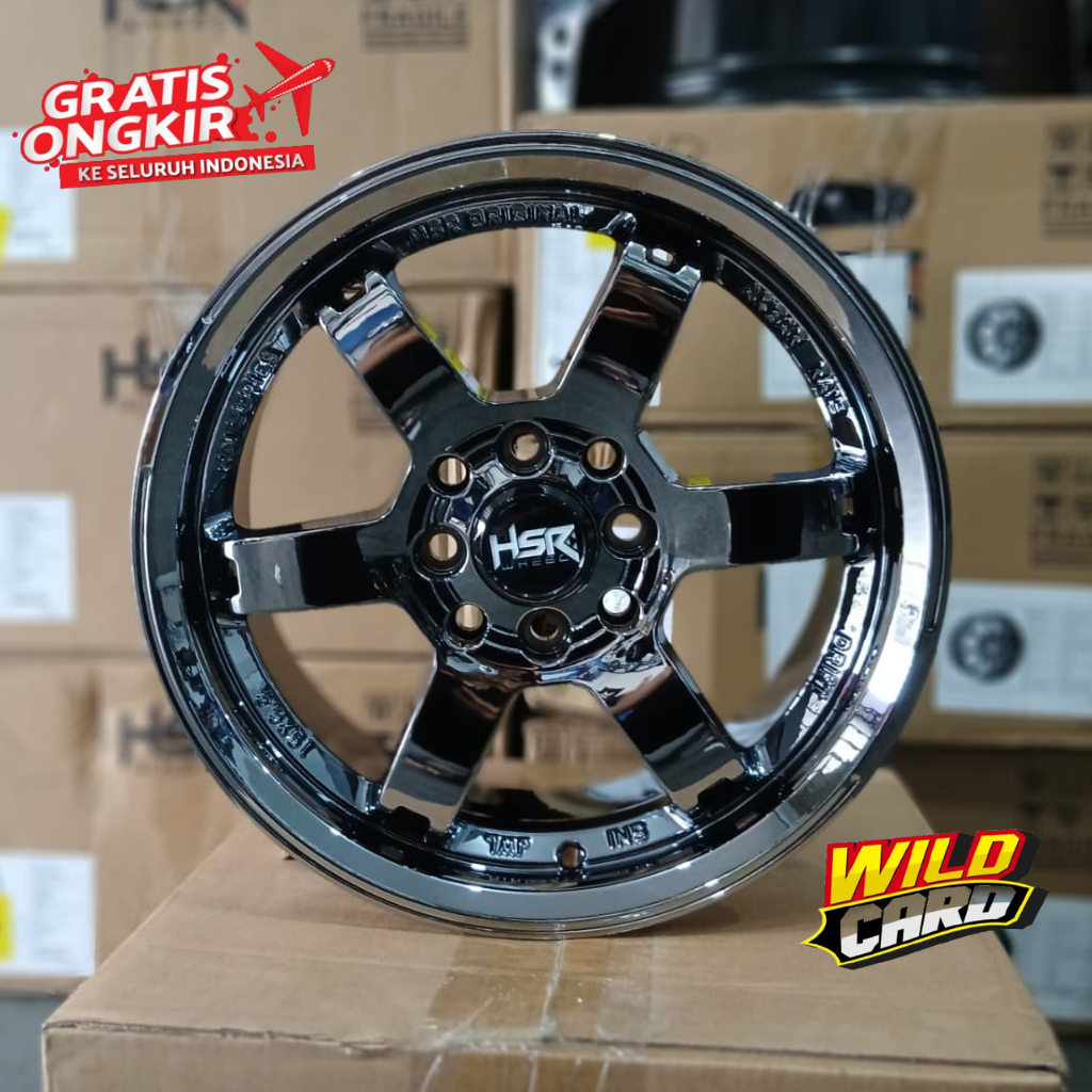 Velg Mobil Ring15 Black Chrome HSR  RAI S3 R15 Mobilio Swift Avanza Mobilio Original HSR