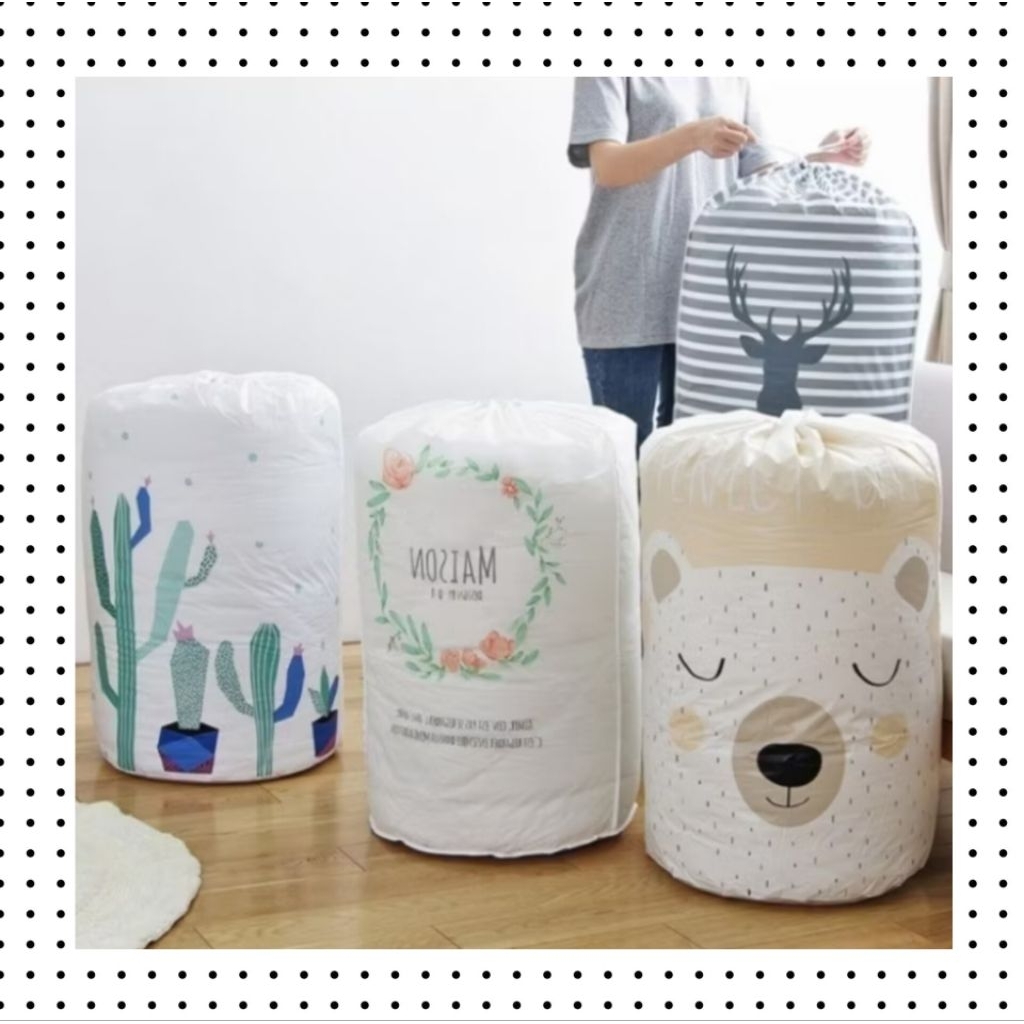 nc21- Keranjang Bulat Lipat Cucian Baju Kotor Keranjang Baju Kotor Lipar Keranjang Serut