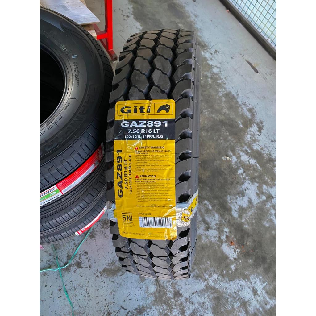 Ban Truck GITI GAZ891 750 R16 16 14PR KAWAT GAZ 891 1 SET Truk Double