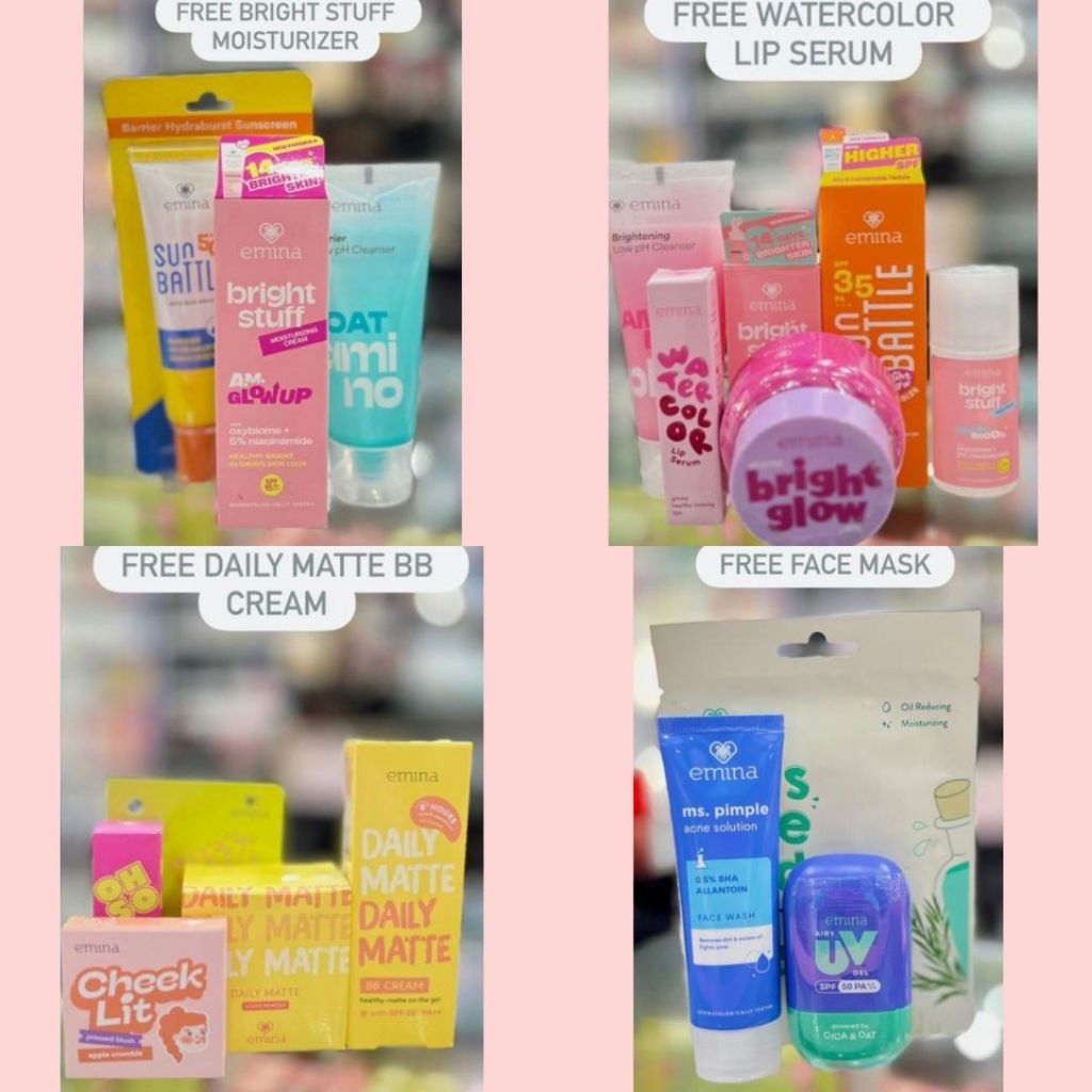 PROMO Emina Paket Hemat + Free Produk