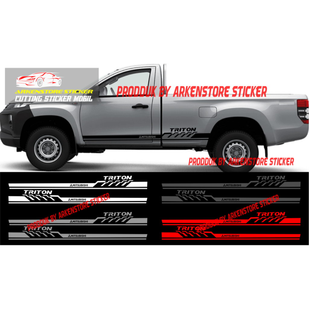 Promo sticker mobil triton single cabin cutting sticker stiker mobil mitsubishi triton single cabin 
