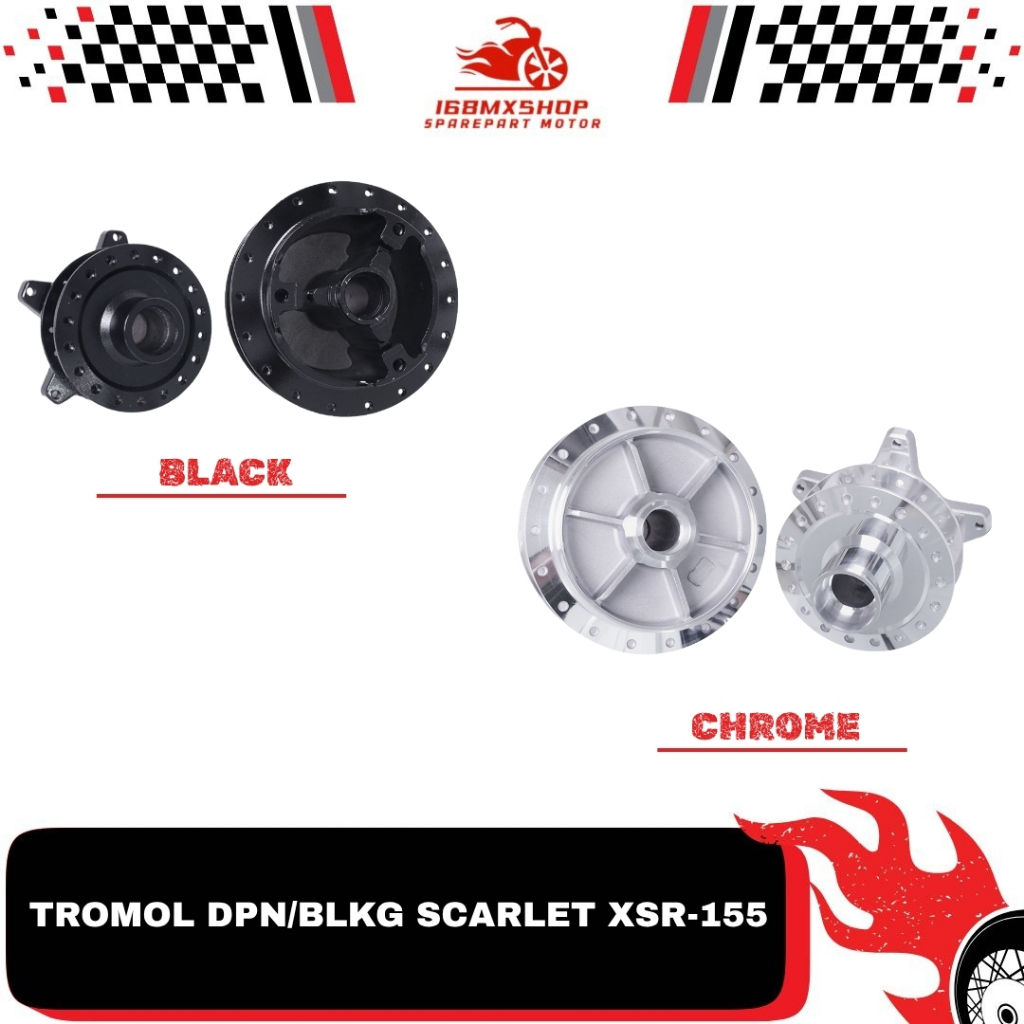 Tromol Depan & Belakang Set XSR 155 " Original Scarlet "
