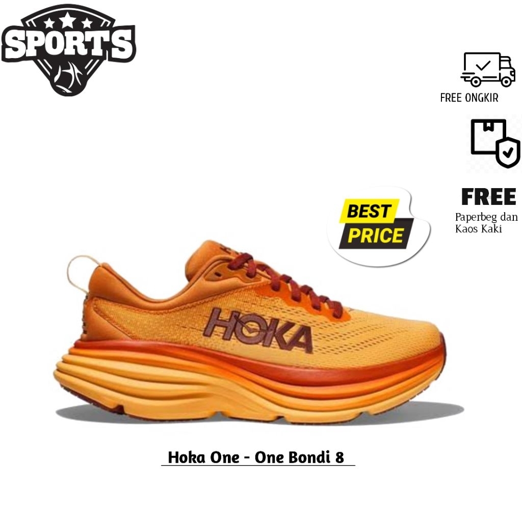Running Shoes Mens Hoka One - One Bondi 8 Orange