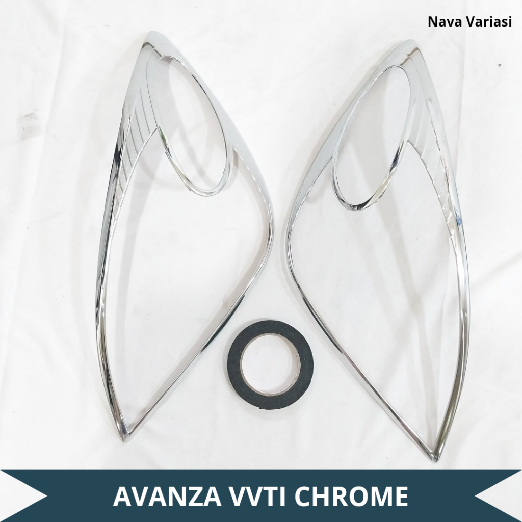 Cover Garnish Lampu Depan Mobil Avanza VVTI 2008 - 2011 Chrome