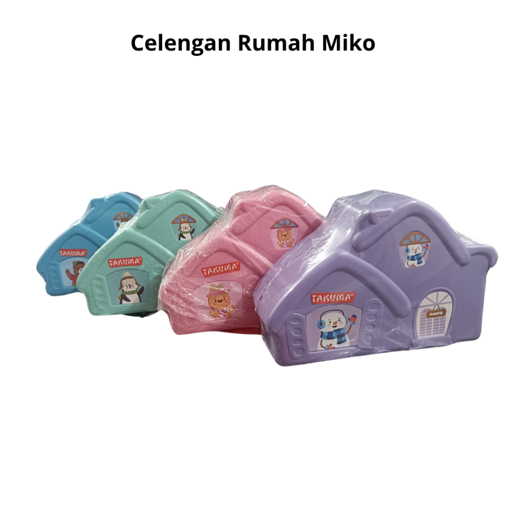 Celengan motif rumah miko plastik