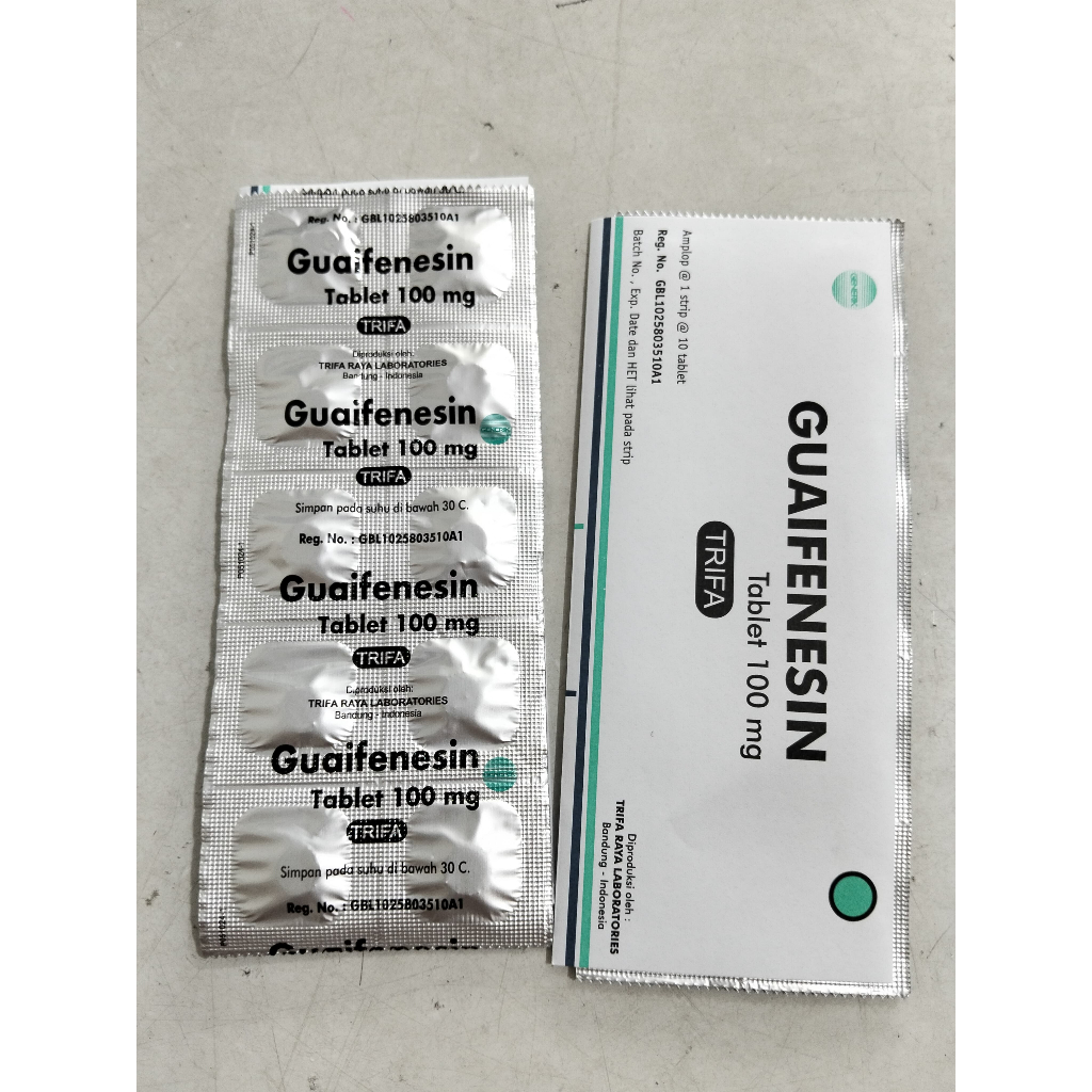 Guaifenesin (GG) 100mg Strip isi 10 Tablet