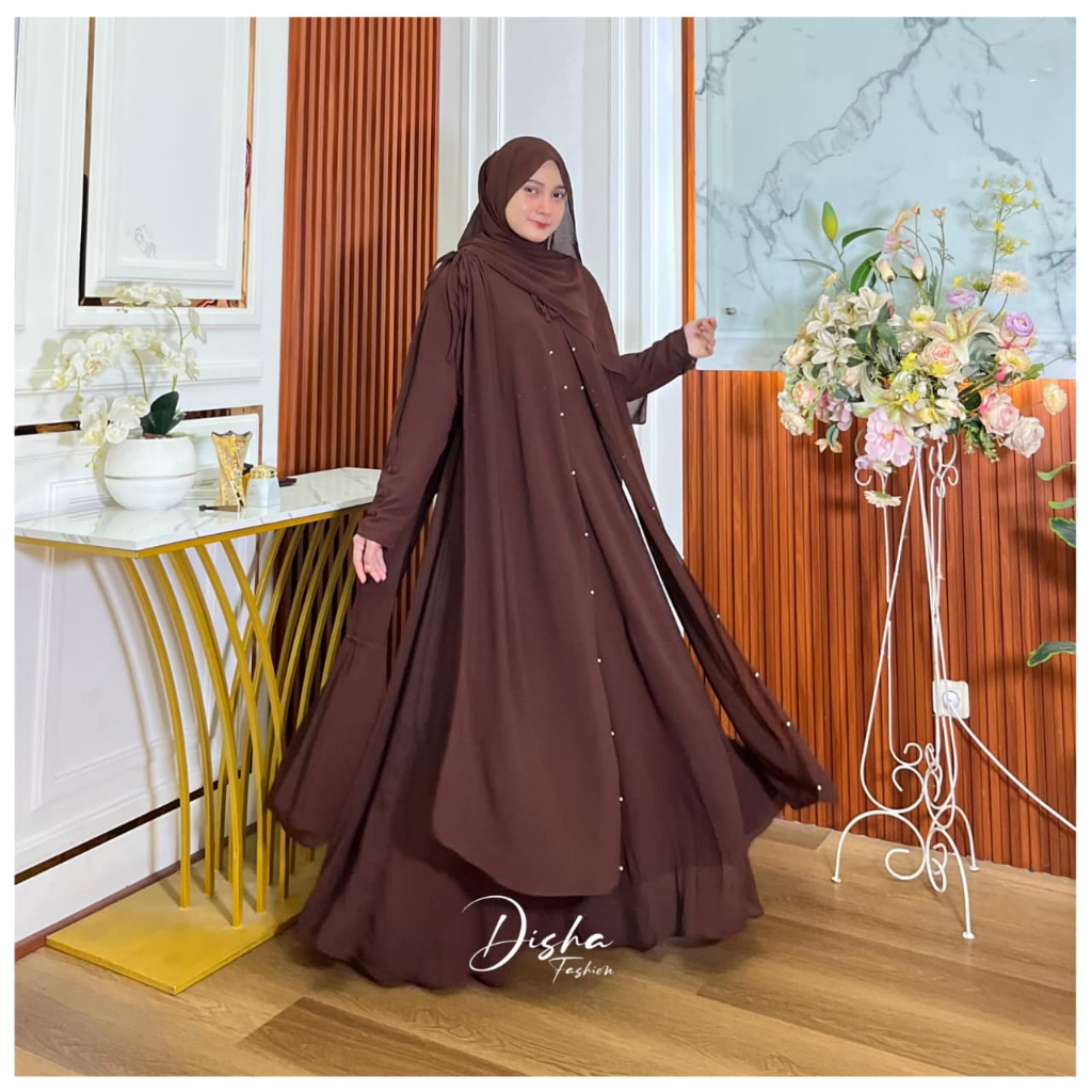 Anum Premium Series Shafira Set Abaya Matt.Ceruty Armany Cocok untuk Kondangan dan Syar'i - Muslim G