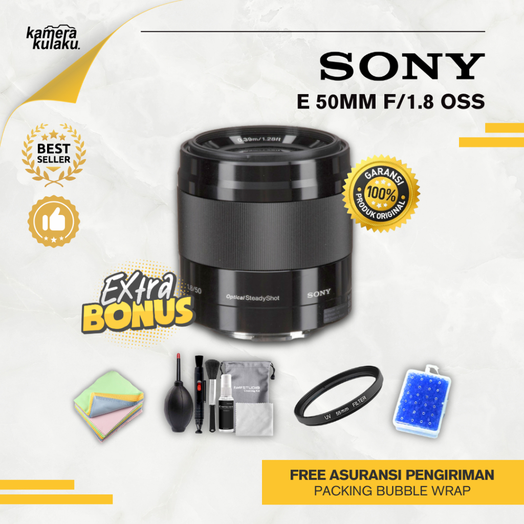Lensa fix Sony E 50mm f1.8 OSS cocok untuk a6000 a5000 a5100 a6300 a6500 a6400