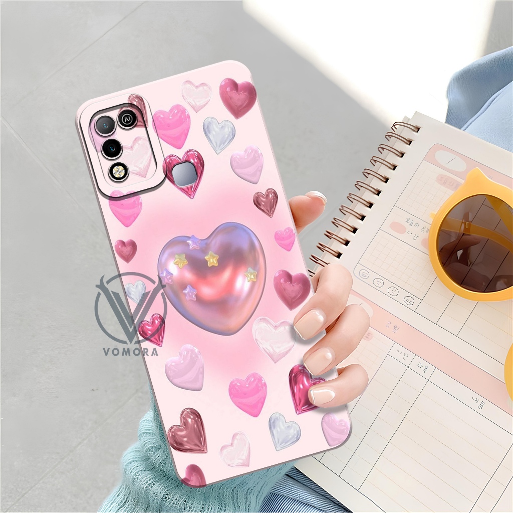 VOMORA Case INFINIX HOT 10 PLAY / 11 PLAY Terbaru - Case Love - Softcase INFINIX HOT 10 PLAY / 11 PL