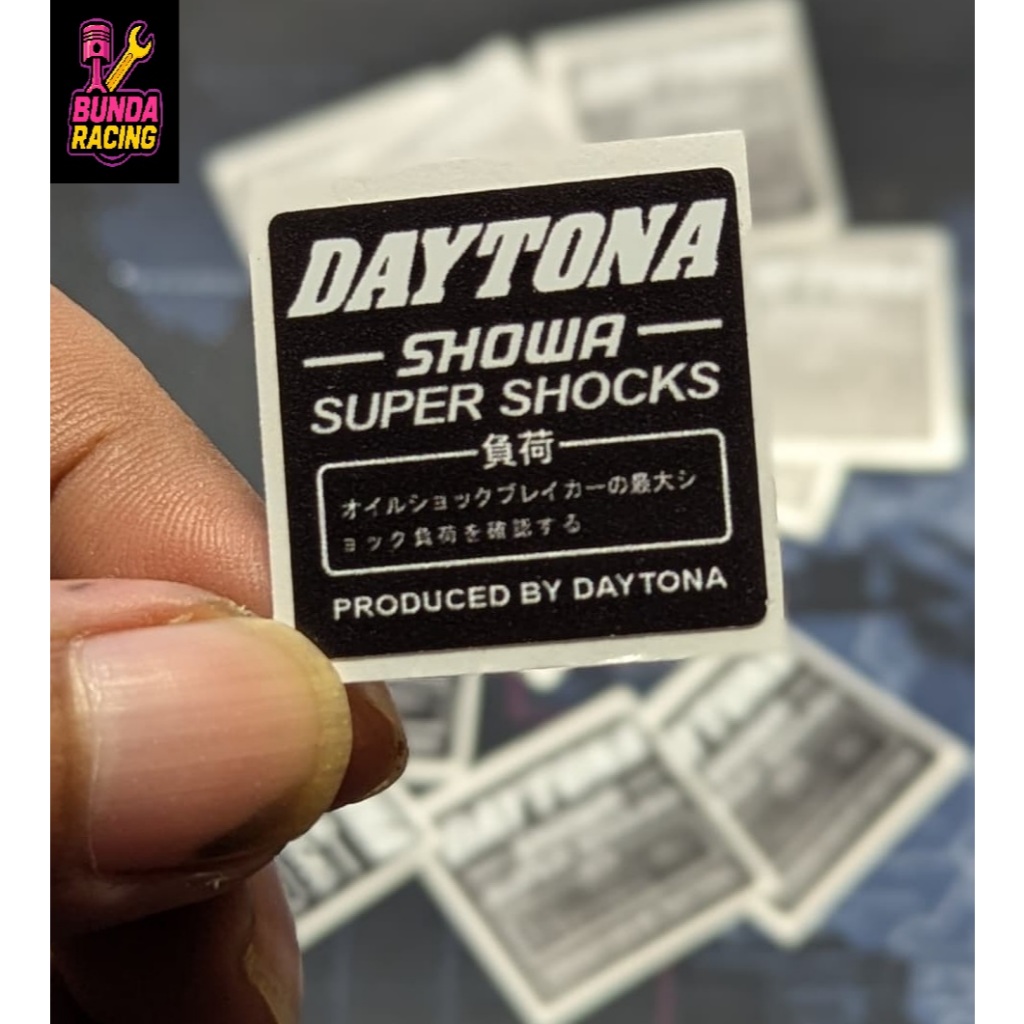 Sticker Shock Depan Belakang Daytona Showa Super Shock Shockbreaker Stiker Printcut Premium