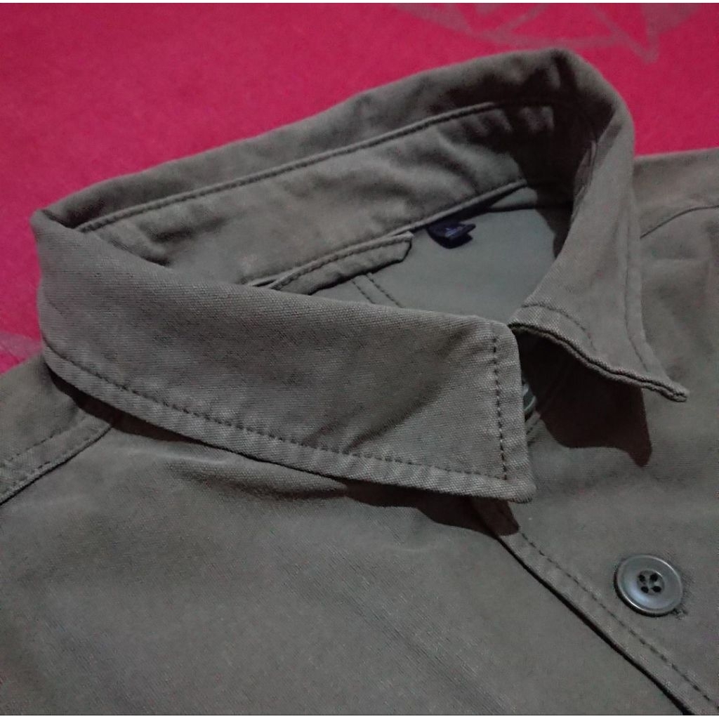 Uniqlo Work Chore Utility Jacket/Jaket Dark Olive Green/Hijau Army Large