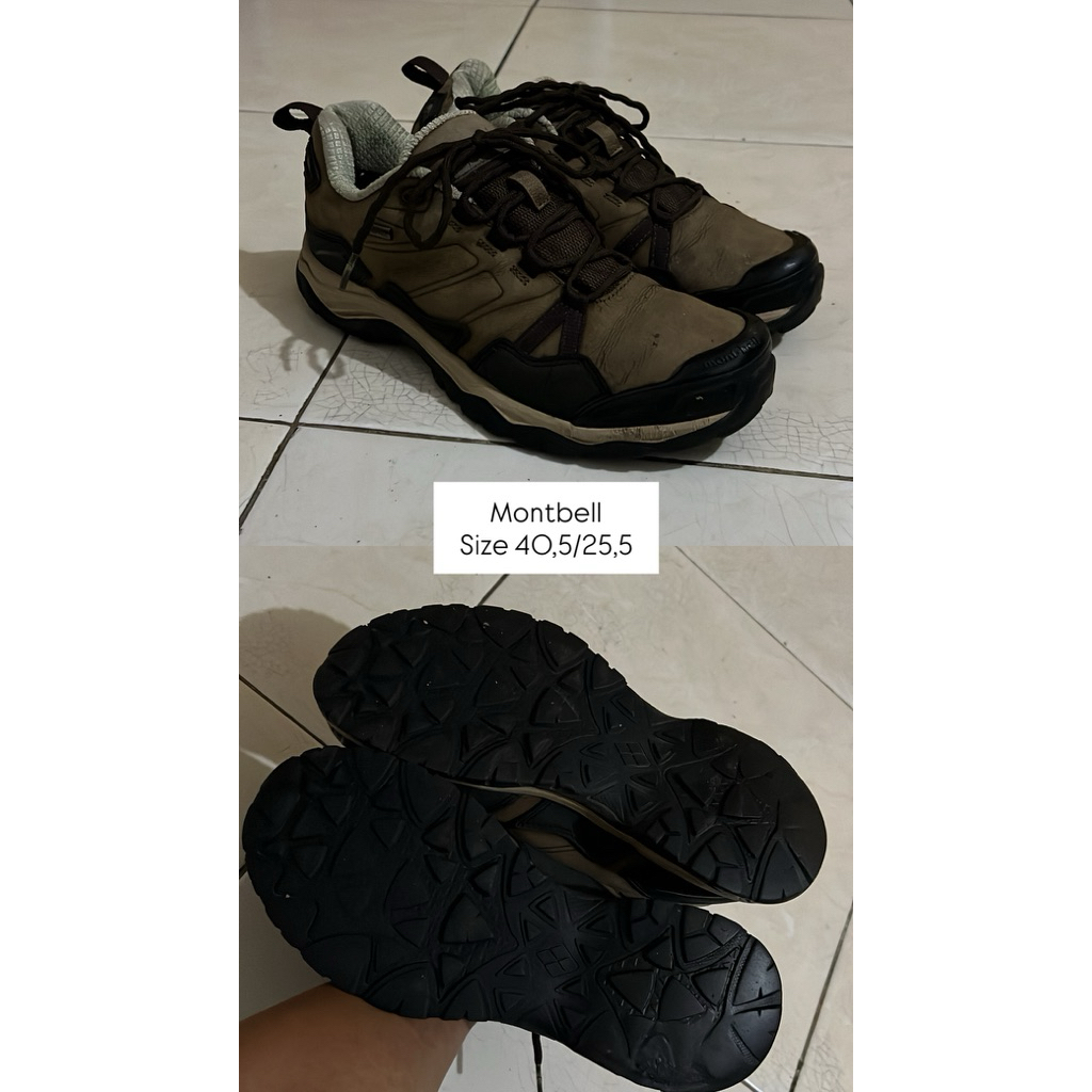 sepatu outdoor montbell size 40,5/25,5