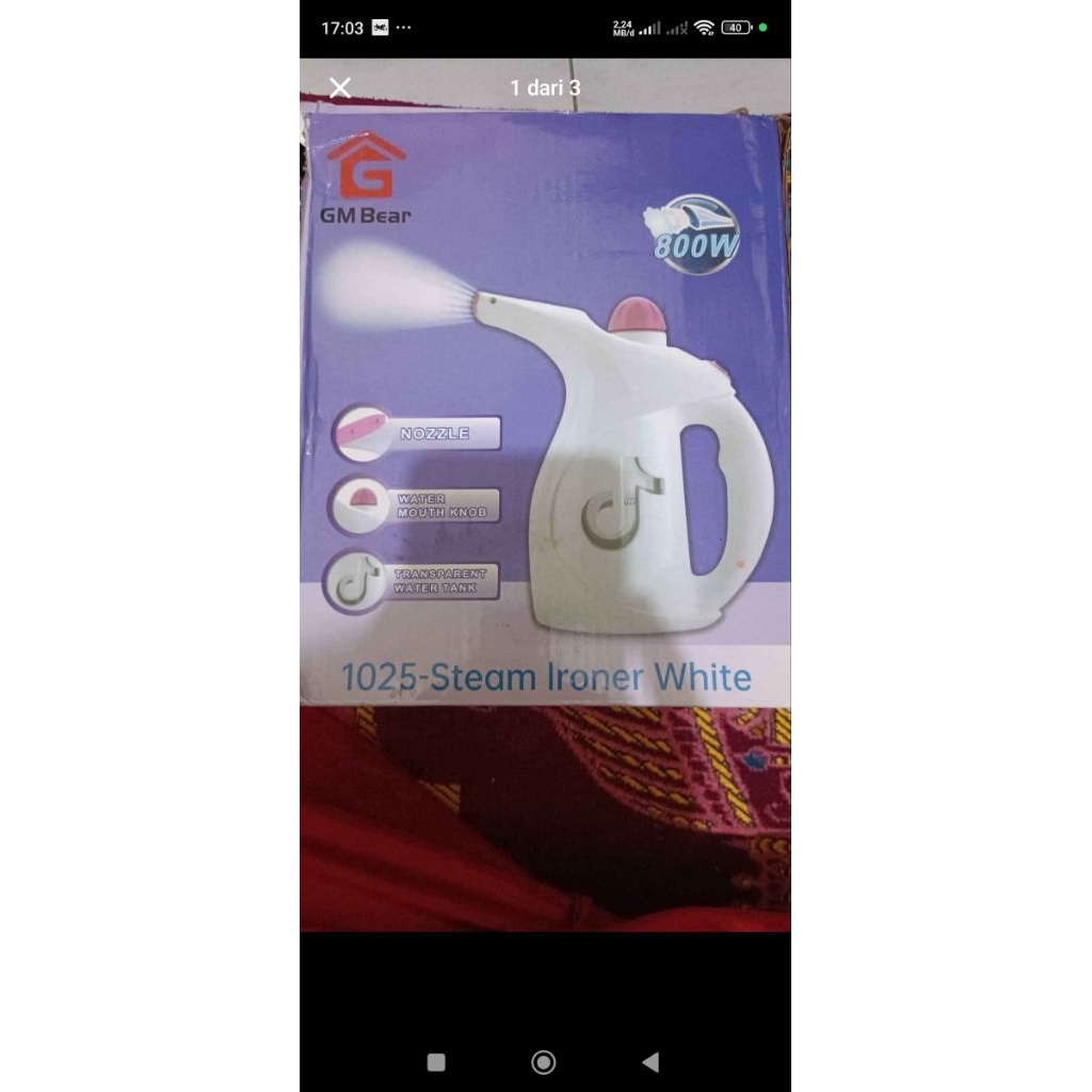 Setrika Uap GM Bear Second