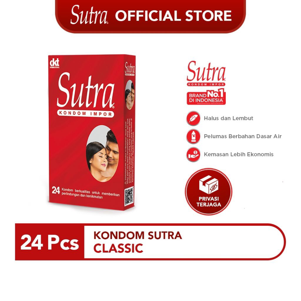 Sutra Cllasic Merah 24s - Kondom nomor 1 di Indonesia. Aman, halus & Lembut
