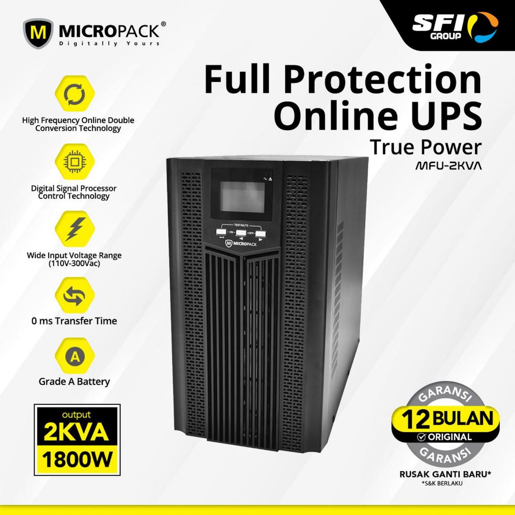 Micropack UPS True Power Online 2KVA (MFU - 2KV)