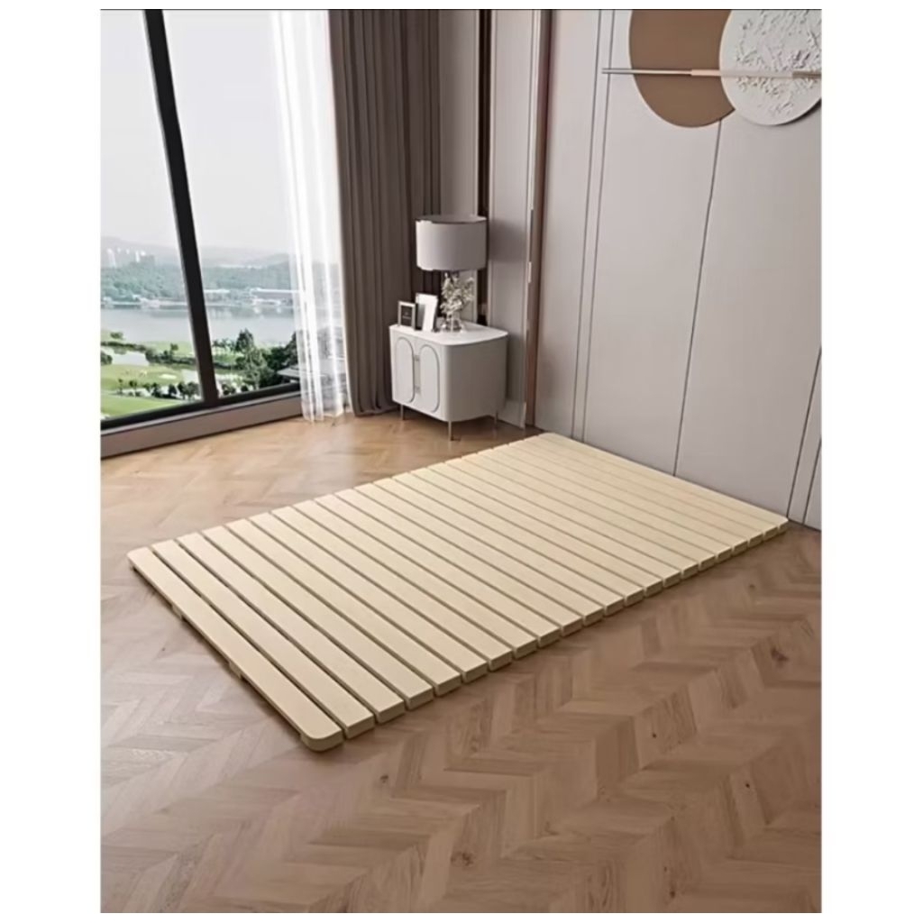 dipan lipat ranjang kayu lipat alas kasur kayu mahoni pilihan