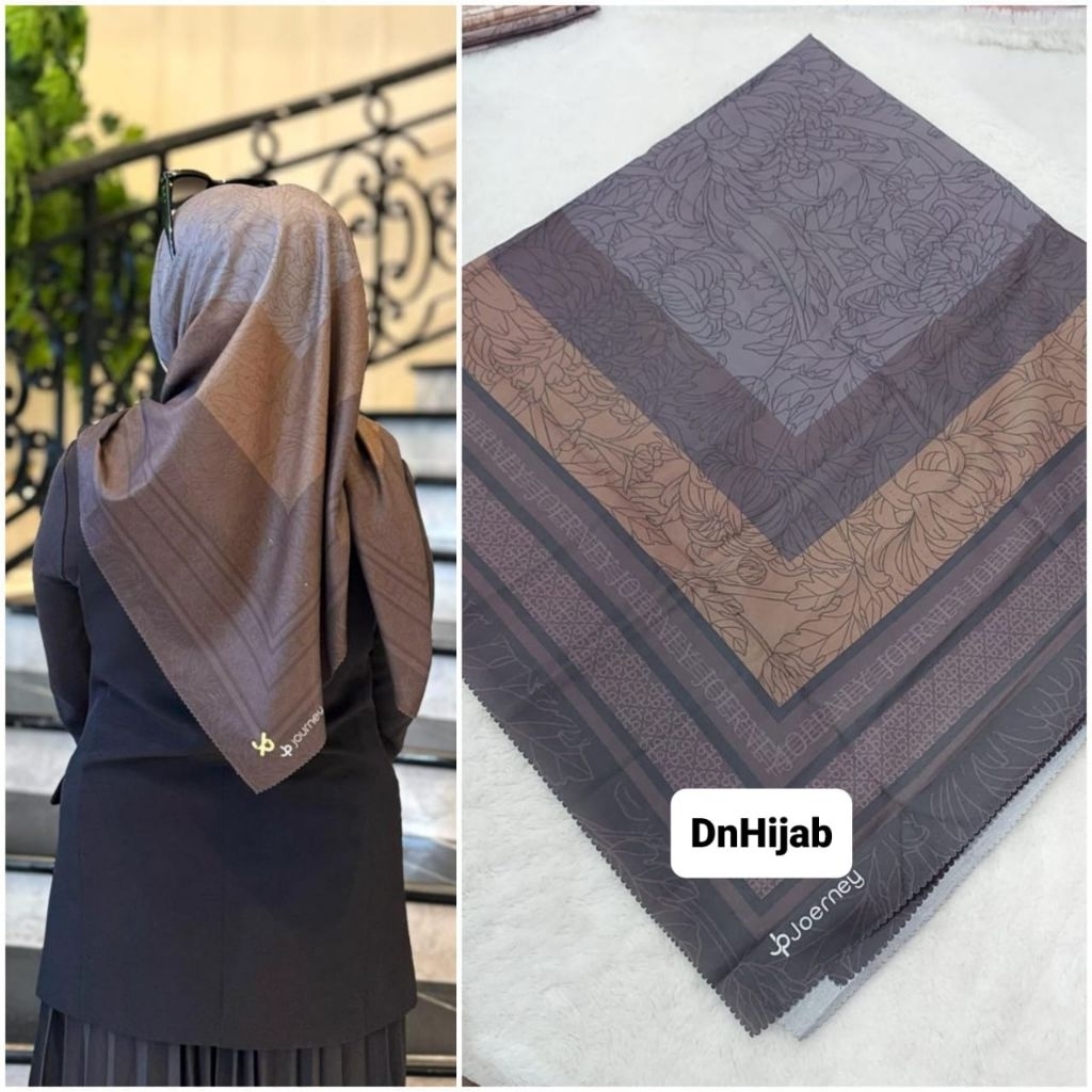 Segi empat Journey kw Anggun Jilbab Motif Journey kw Hijab Segiempat Voal Motif Kerudung Journey kw