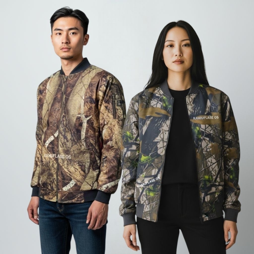 JAKET CAMO REALTREE MOSSY OAK JAKET BOMBER KAMUFLASE HUNTING OUTDOOR