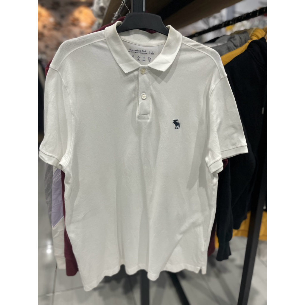 ABERCROMBIE & FITCH POLO TSHIRT, KAOS POLO BRAND, KAOS CASUAL, KAOS KERJA
