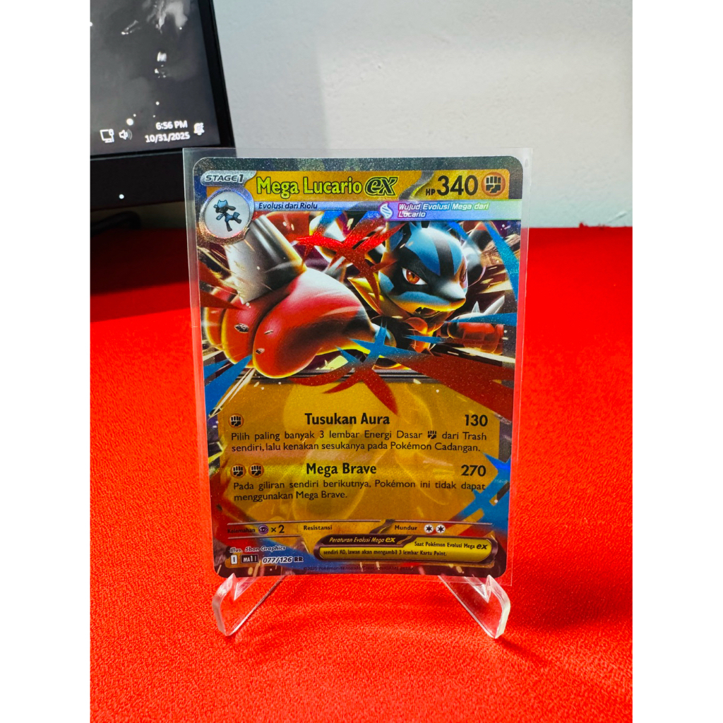 Mega Lucario EX RR MA1 077/126 - Pokemon Evolusi Mega Indonesia