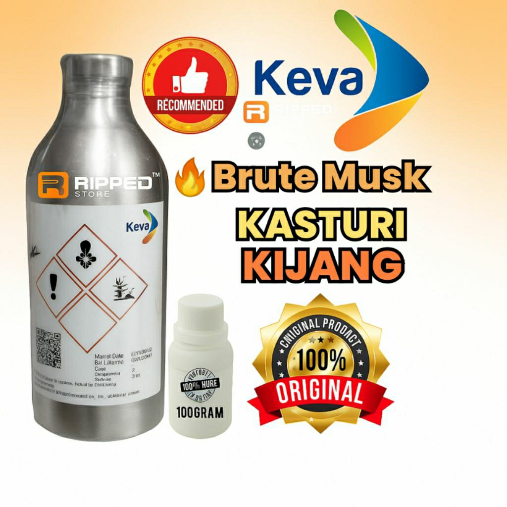 (100 ML ) KASTURI KIJANG BIBIT PARFUM MURNI BRUTE MUSK KASTURI KIJANG BY KEVA ORIGINAL