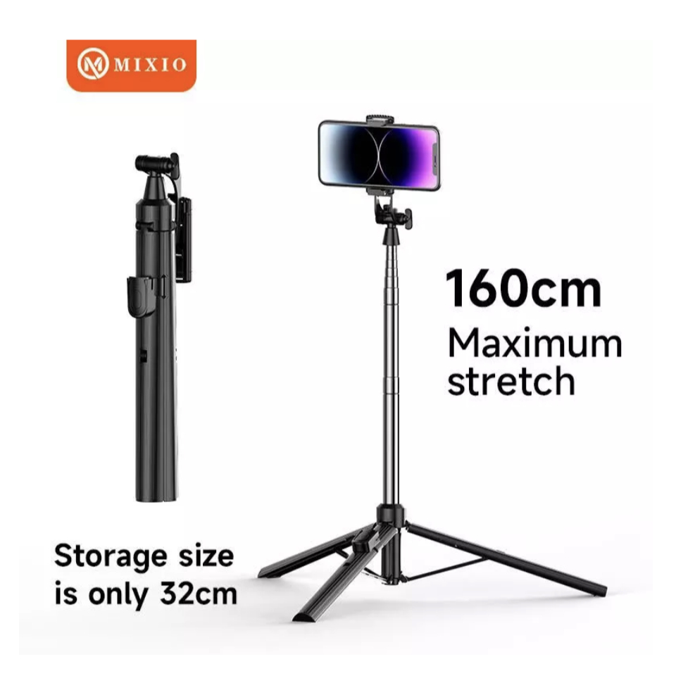 MIXIO A31 160CM Tongsis Bluetooth Selfie Stick Tripod