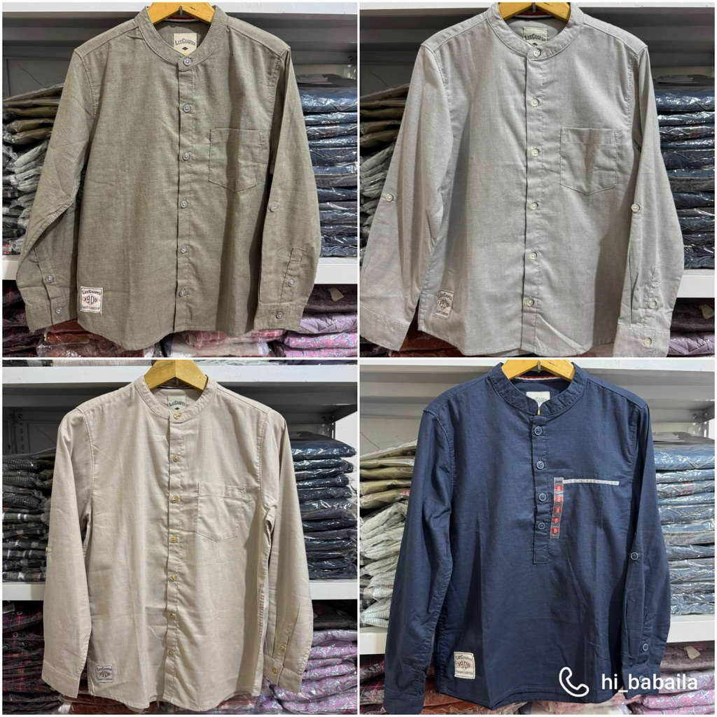 Lee Cooper Kids Kemeja Koko Anak Laki-laki Lengan Panjang