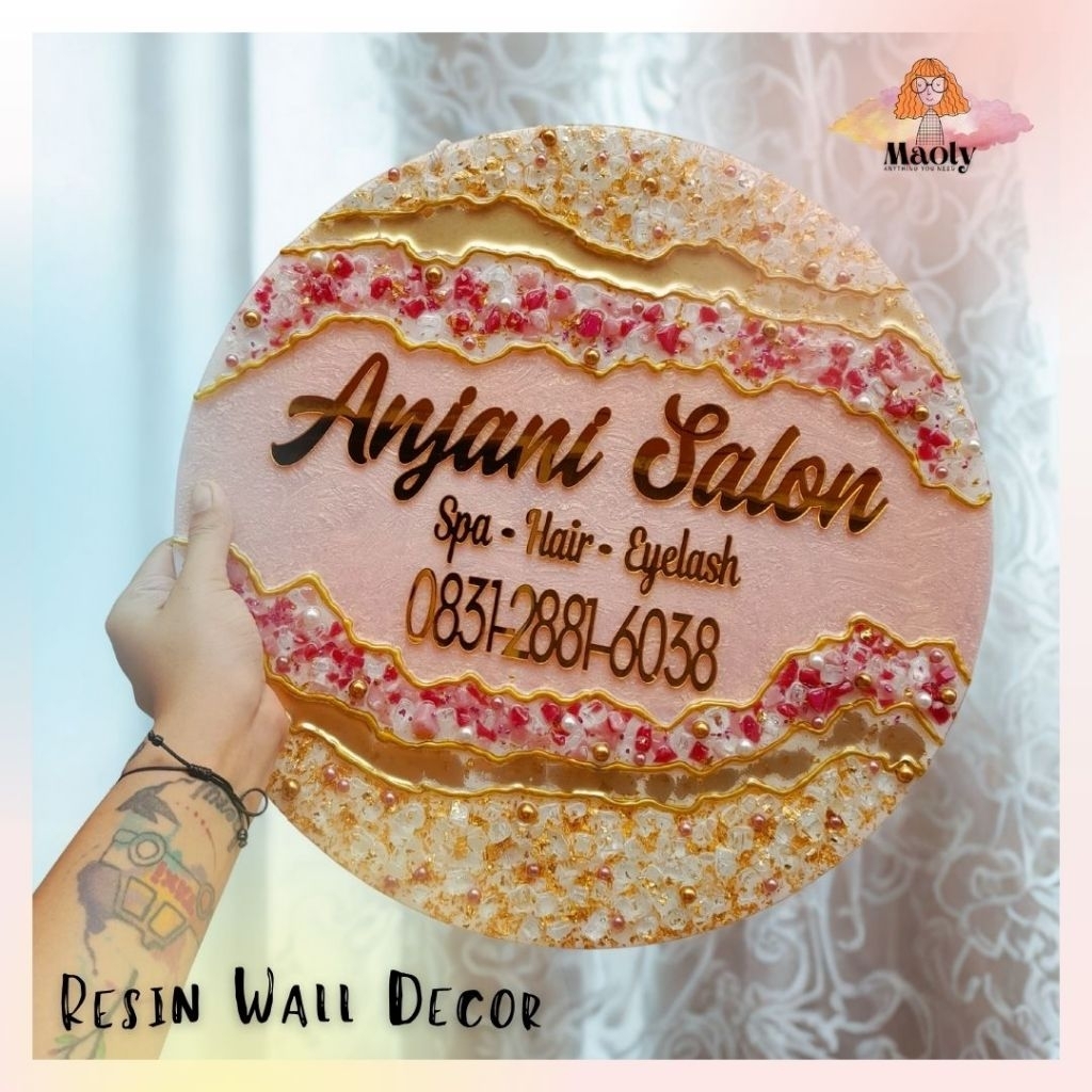 Hiasan Dinding Resin Geode Art Wall Decor Custom Kado Gift Walldecor Lukisan Painting Kaligrafi Ayat