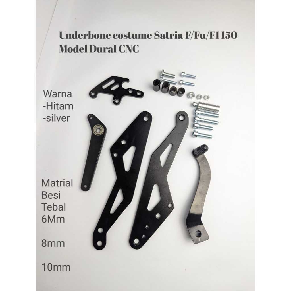 Underbone Satria Fu Custom UB Suzuki Satria F/FU 150 plat besi tebal 10 mm