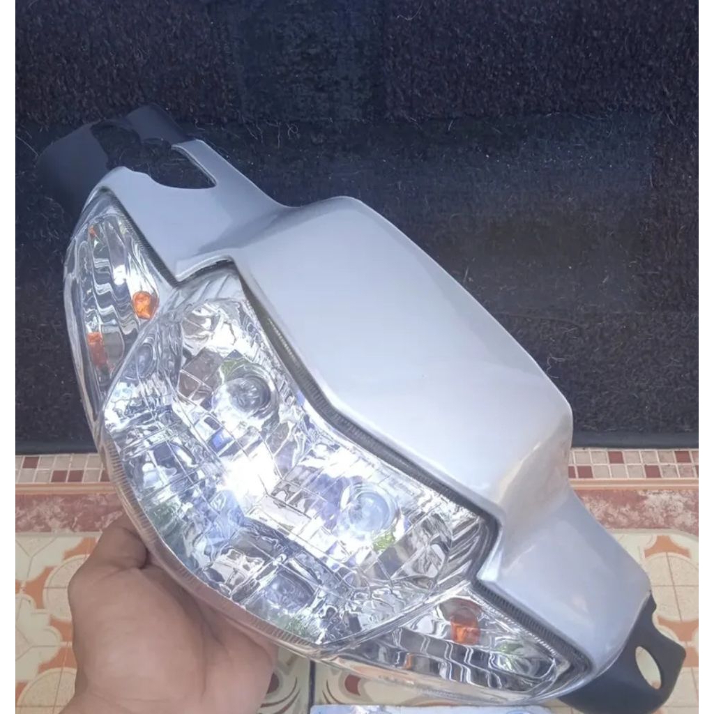 Batok reflektor Supra fit lama original CS (Asli silver)