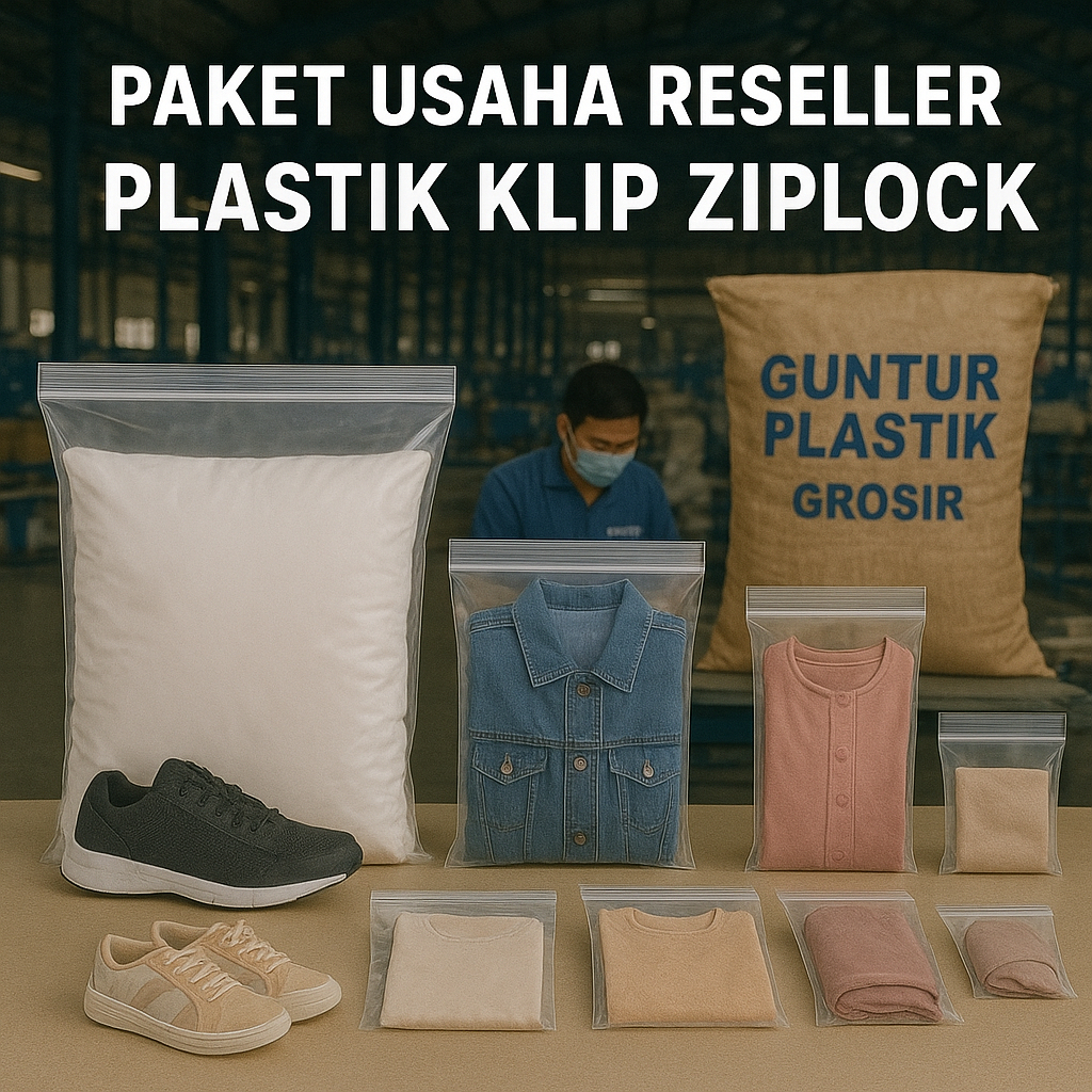 Plastik Klip Ziplock Packing Besar Baju Grosir - Paket Hemat Ziplock Tebal  1 Bal (Semua Ukuran)