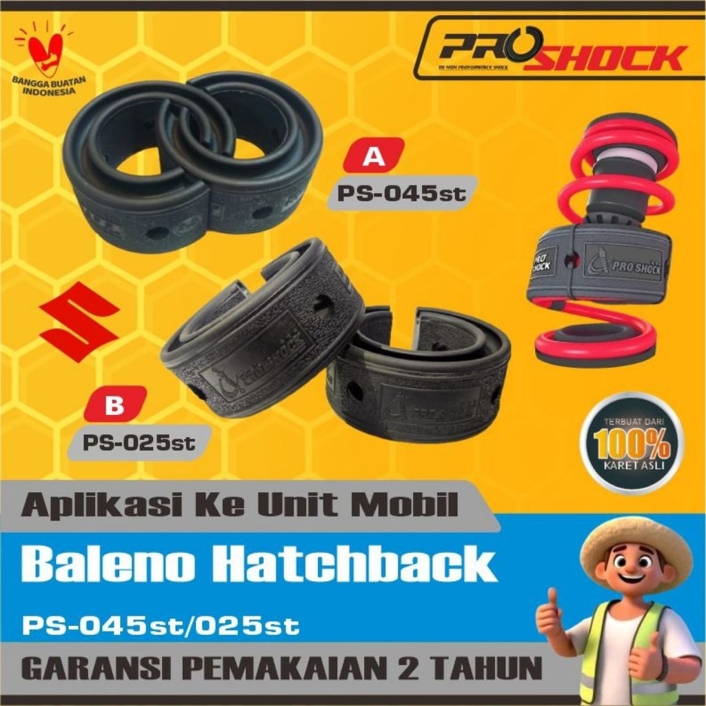 Pro Shock Karet Damper Mobil Peredam Guncangan Shockbreaker Mobil BALENO HATCHBACK Karet Damper Dump