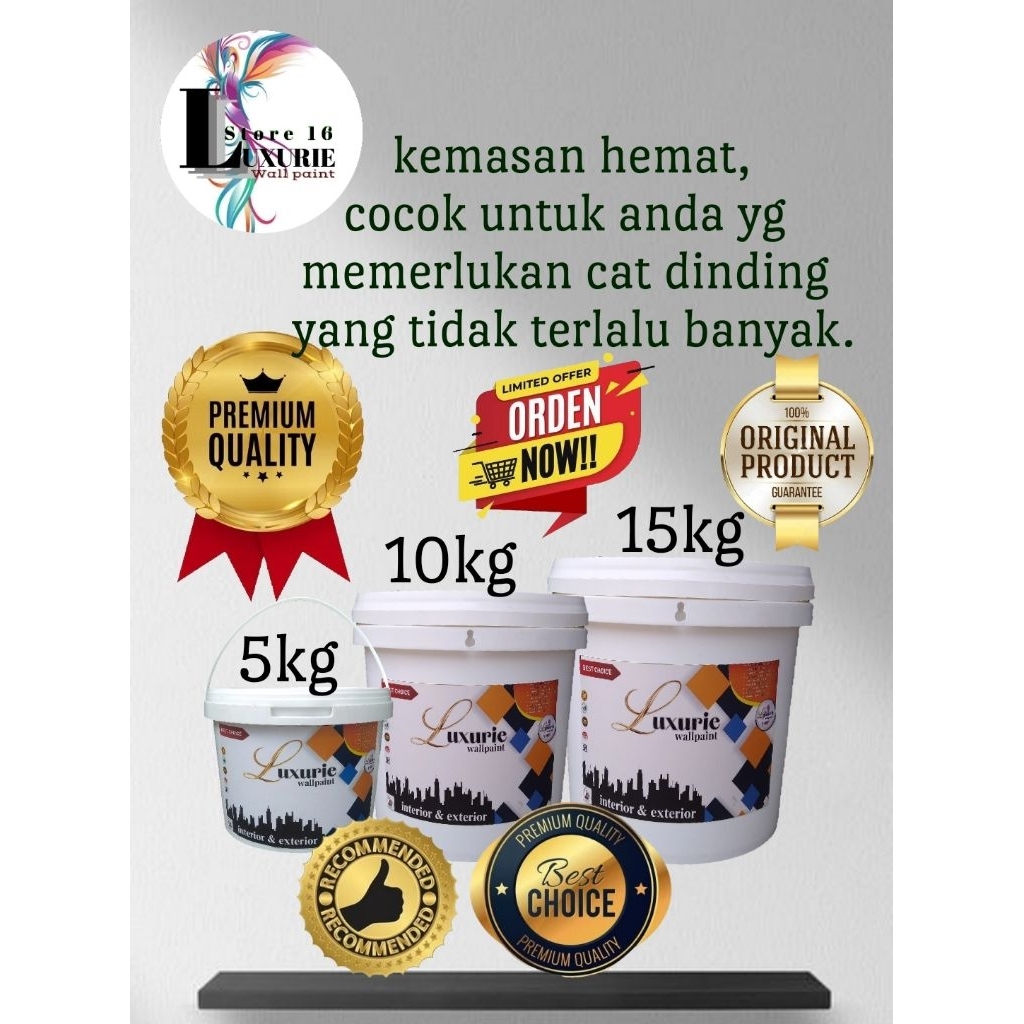CAT TEMBOK 5kg/10kg,BERKUALITAS MEWAH HARGA MURAH,JAMINAN KUALITAS