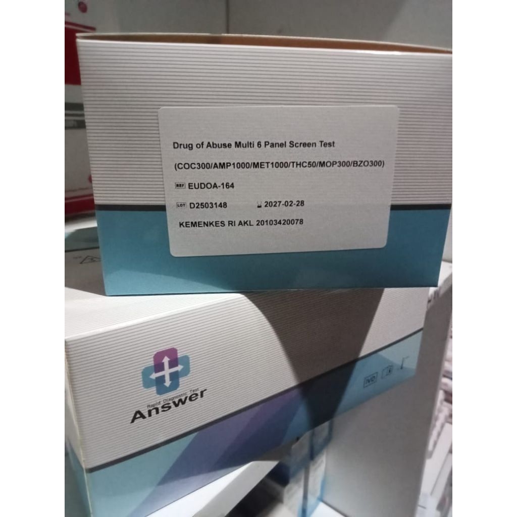 alat tes drug/narkoba-6 parameter merk answer isi 25 tes barang barang di jamin ori