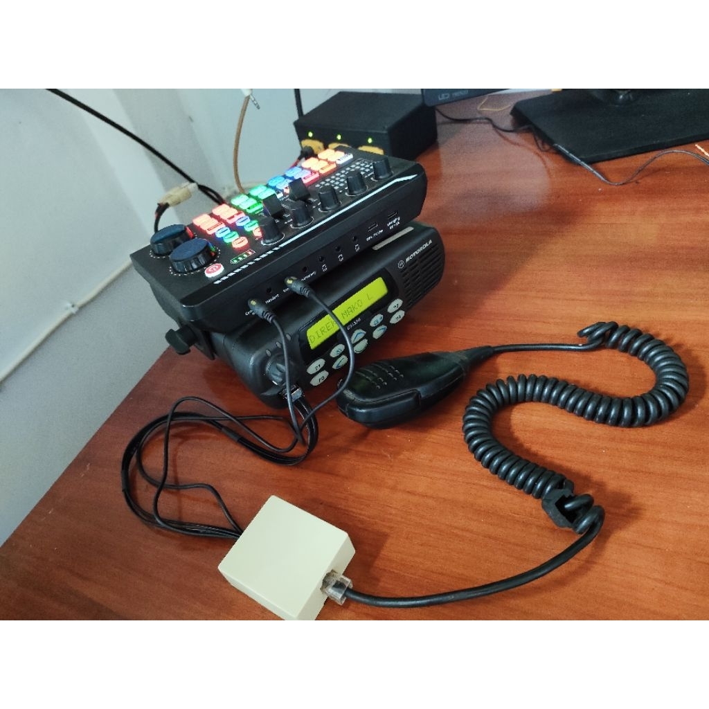 SOUNDCARD PTT BOX UNTUK RIG MOTOROLA