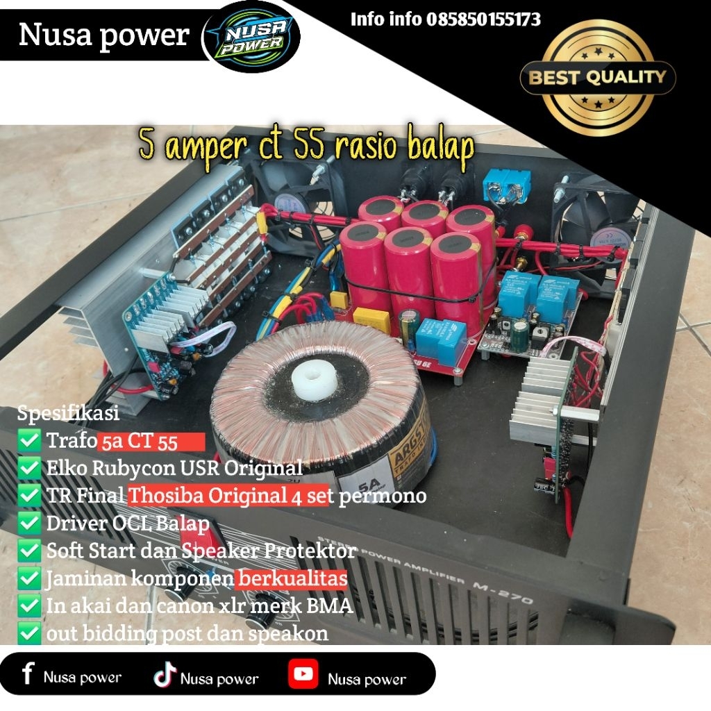 power rakitan 5 ampere ct 55 rasio balap