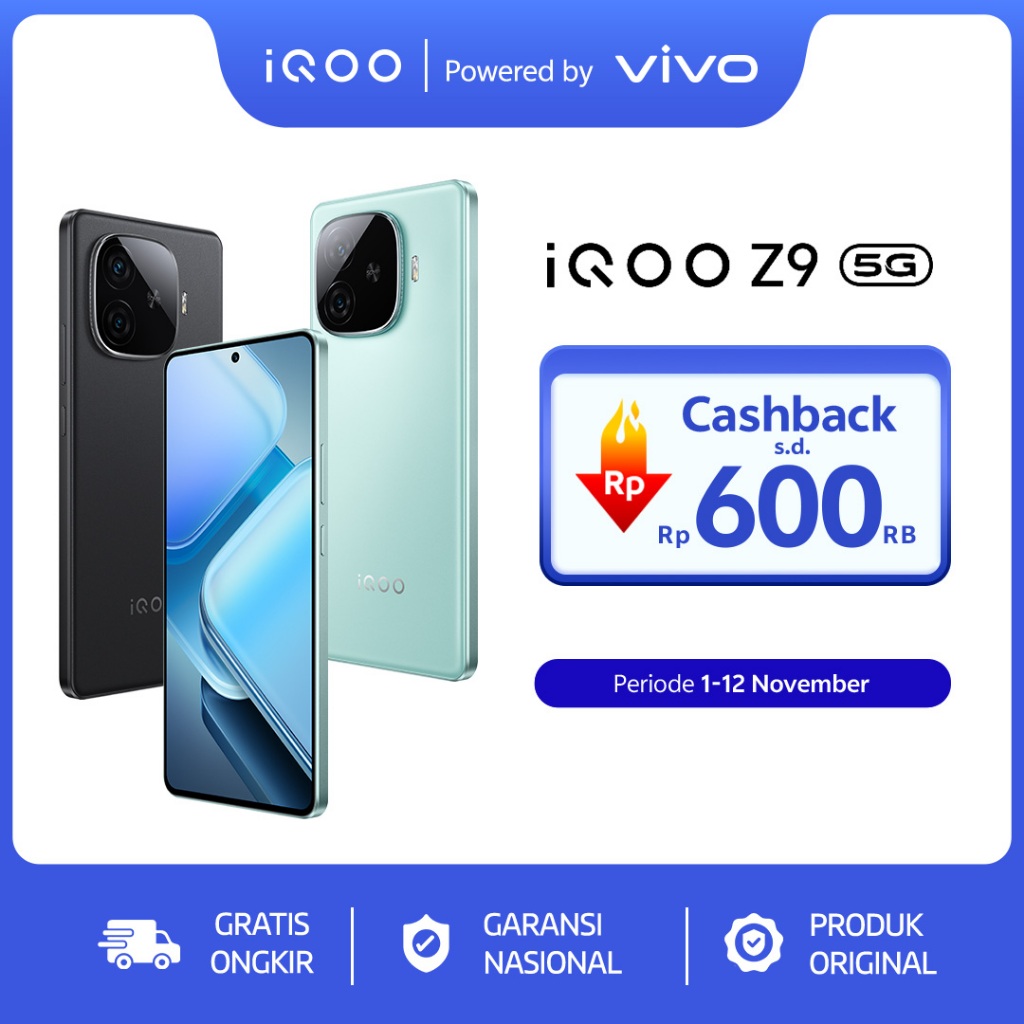 vivo iQOO Z9 5G (12/256) Snapdragon 7 Gen 3, 6000 mAH, 144Hz AMOLED (4500 nits), Sony IMX882
