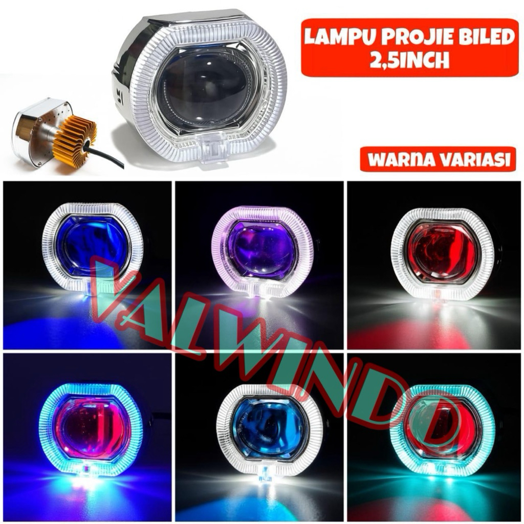 Motor Lampu Depan Projie BILED Headlamp Projie Bi LED Mini 1 Lensa 2,5 Inch