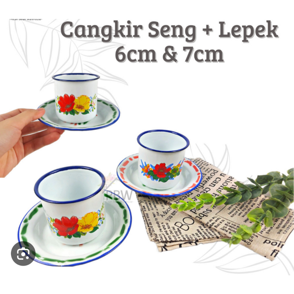 Cangkir set enamel/pisin enamel mug enamel kembal piring seng mug seg cangkir kopi seng mug enamel j