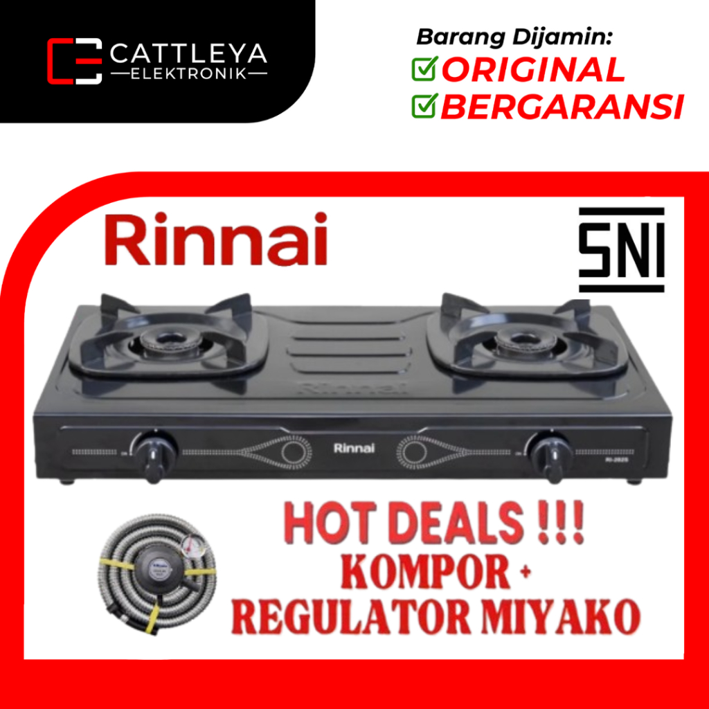 [COD] RINNAI KOMPOR RI 202S / RI-202S / RI202 S / RI 202 S (2 TUNGKU) GARANSI RESMI